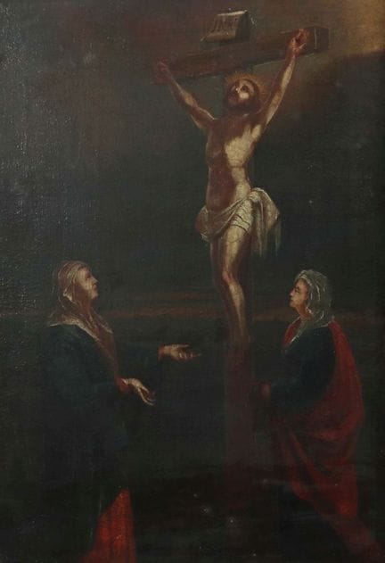 17th/18th-century painter. “Christ on the Cross,” 