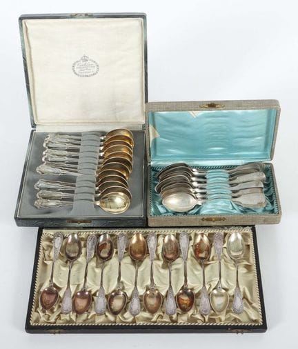 Collection of assorted coffee spoons, Germany, 20t