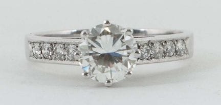 Bague solitaire du XXe siècle, bague solitaire en 