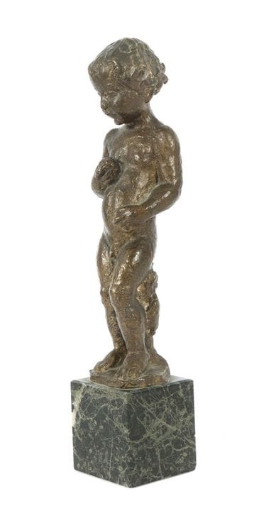 19th/20th-century sculptor. “Boy with an Apple,” p