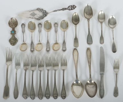 Collection of cutlery pieces from Germany/Russia, 