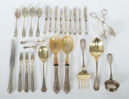 Set of silverware from the 20th century, 800 silve