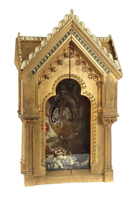 Reliquary, 19th/20th century; aedicle-shaped reliq