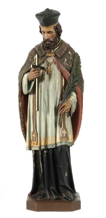 19th/20th-century woodcarving, “St. Nepomuk,” carv