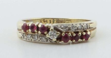 Bague sertie de brillants et de rubis, XXe/XXIe si