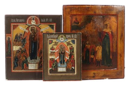 Three icons from Russia, 19th/20th centuries, vari