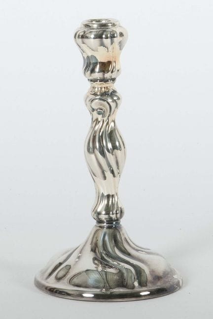 Single-candle Baroque-style candlestick by Jakob G