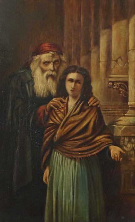 Copista del XIX/XX secolo. “L’uomo cieco”, aggrapp