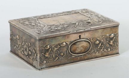 Jewelry box, Gorham/USA, early 20th century, sterl