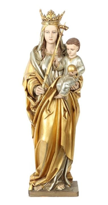 19th/20th-century woodcarver. “Madonna and Child,”