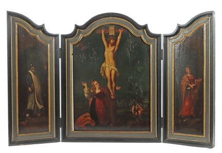 Winged altarpiece/triptych from the Upper Rhine re