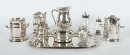 Assortment, silver-plated, 20th century, 12-piece 
