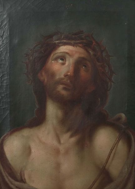 Pittore del XIX secolo. “Ecce Homo”, mezzo busto d