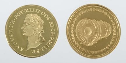 2 gold medals from Germany, dated 1984 and 1985, 9