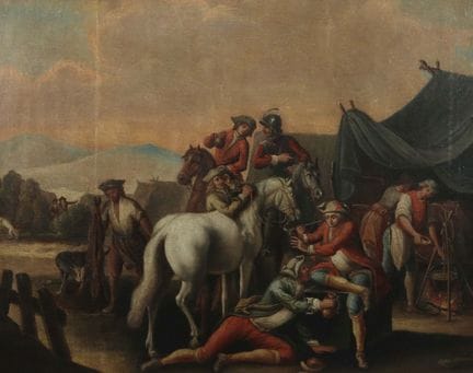 Pittore del XVIII secolo. “Nel campo”, scena anima