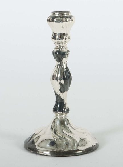 Single-candle Baroque-style candlestick by Jakob G