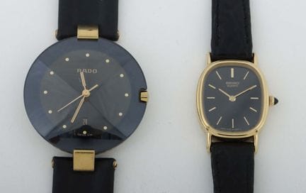 2 只 20 世纪女士腕表，2 只 Rado 和 Seiko 品牌的女士腕表（直径：3.3 厘米），