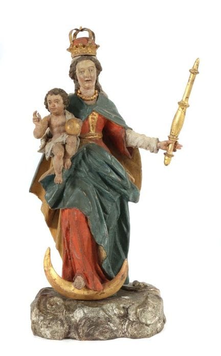 17th/18th-century woodcarver, “Crescent Moon Madon
