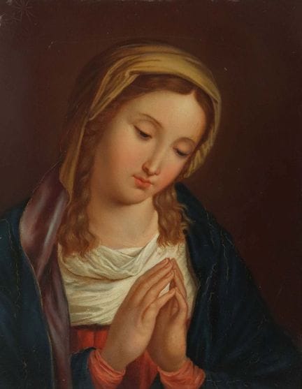 Copista, intorno al 1900, “Madonna in preghiera”, 