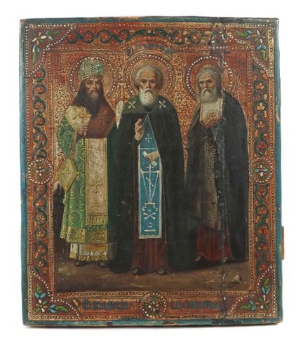 Russian icon, 19th/20th century, full-length depic