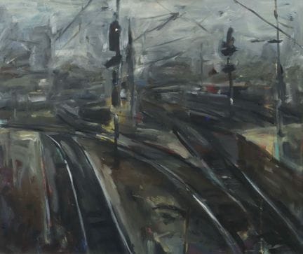 Pittore del XX secolo. “Senza titolo”, strada traf
