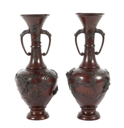 Paire de vases, Japon, Kyoto, vers 1900, Torajiro 