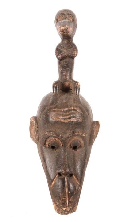Masque de singe des Baule (Côte d'Ivoire, entre au