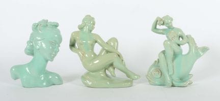 Trois figurines de Komlós Kerámia, Budapest, après