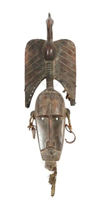 Masque bambara du Mali, entre autres, en bois scul