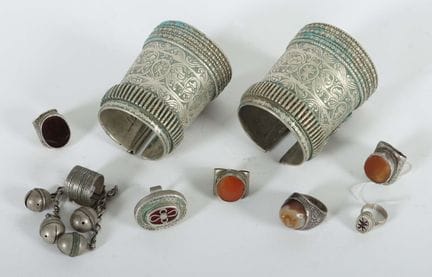 Collection of ethnological jewelry from Afghanista