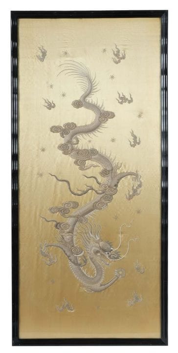 Ascending Air Dragon, silk painting, China, ca. 19