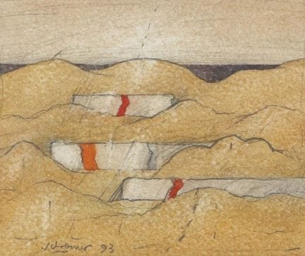 施莱纳，汉斯 巴德·弗里德里希沙尔 1930年—2023年 斯图加特，曾就读于斯图加特美术学院。〈无