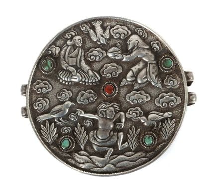Boîte de poitrine du Tibet, 1re moitié du XXe sièc