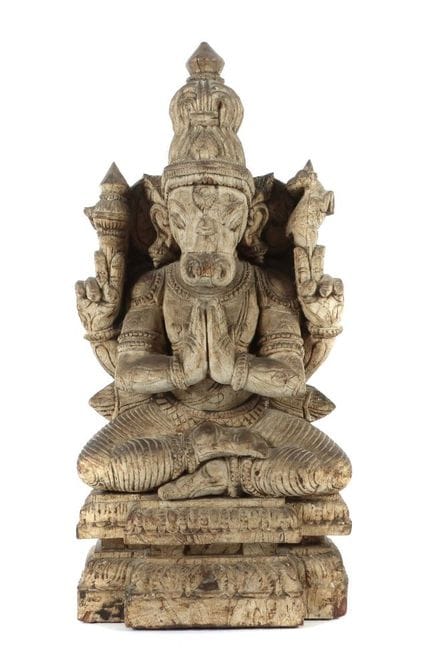 Statue de Pashupainath, Inde, XIXe siècle, bois du