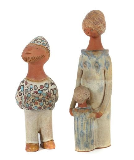 « Mère avec enfant et père », Lisa Larson, Gustavs