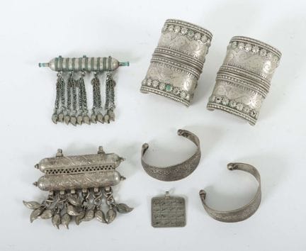 Assortment of Turkmen Jewelry from Afghanistan, 19