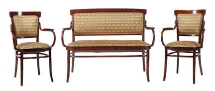 Banc et deux fauteuils à accoudoirs, Autriche, ver