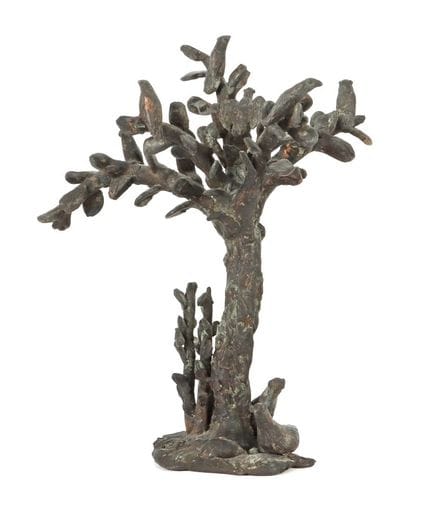 Sculpteur des XXe et XXIe siècles. « Arbre aux ois