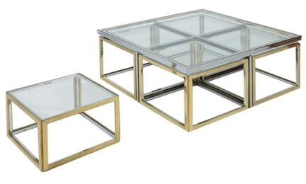 Charles, Jean b.1936 年生于巴黎，带 5 张边桌的茶几，设计：1970 年左右为