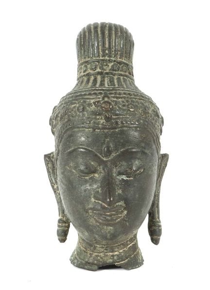 Tête de Bouddha, Thaïlande, XVIIIe/XIXe siècle, br