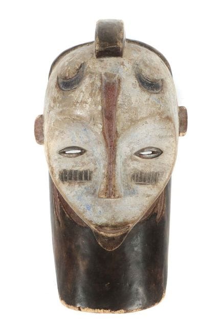Masque de la tribu des Fang du Gabon, masque en bo