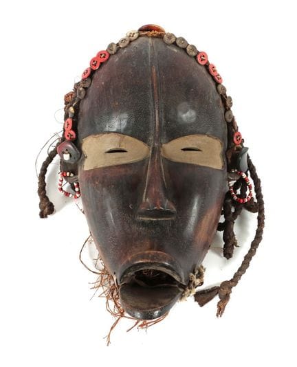 Masque Dan à mâchoire articulée, Côte d'Ivoire, en