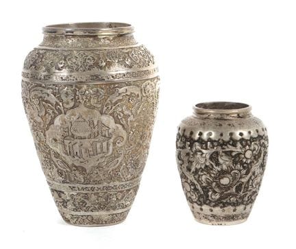 2 vases décoratifs raffinés du début du XXe siècle