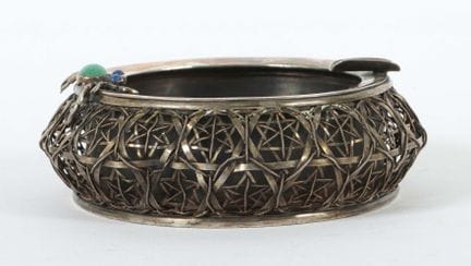 Ashtray, China, mid-20th century, silver, approx. 