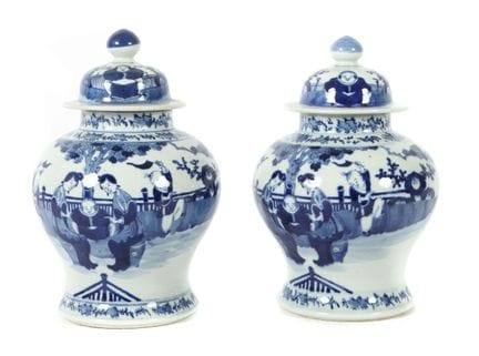 Pair of lidded vases from China, second half of th