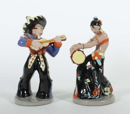 Deux figurines de Komlós Kerámia, Budapest, après 