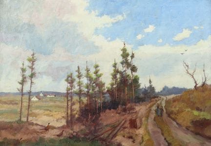 Pittrice russa del XX secolo. “Paesaggio autunnale