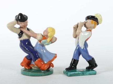 Deux figurines de Komlós Kerámia, Budapest, après 