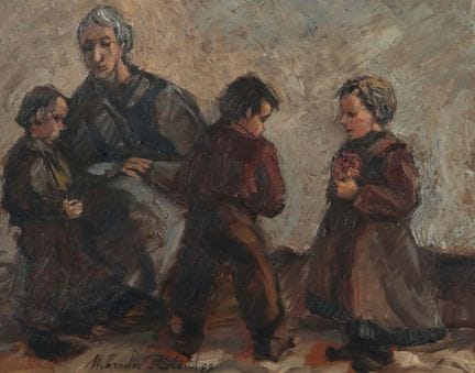 罗兰·莫罗德（Roland Moroder），1948年出生于圣乌尔利希，南蒂罗尔画家。作品《与祖母