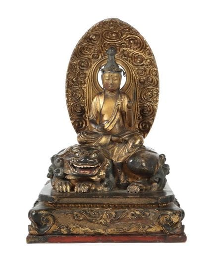 Statue du bodhisattva Monju Bosatsu, Japon, périod